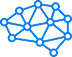 A blue outline of a brain formed by interconnected nodes and lines, resembling a neural network or digital connectivity, evokes the spirit of advisory and consultancy through its visual representation of informed guidance and strategic insight.